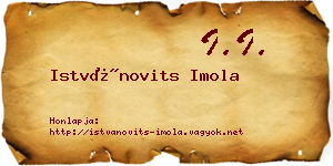 Istvánovits Imola névjegykártya